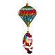 Parachuting Santa, Christmas tree decoration in blown glass s4