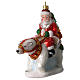 Santa Claus with Polar Bear blown glass Christmas ornament s2