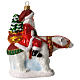 Santa Claus with Polar Bear blown glass Christmas ornament s4