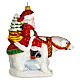 Santa Claus with Polar Bear blown glass Christmas ornament s4