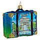 France suitcase, Christmas tree decoration in blown glass s3