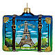 France suitcase, Christmas tree decoration in blown glass s5