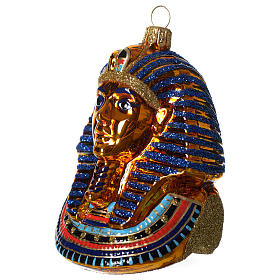 Masque de Toutânkhamon décoration verre soufflé Sapin Noël