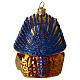 Tutankhamun mask Christmas tree blown glass ornament s3