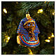 Tutankhamun mask Christmas tree blown glass ornament s2