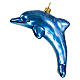 Delfin, Weihnachtsbaumschmuck aus mundgeblasenem Glas s1