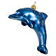 Blown Glass Dolphin Christmas ornament s3