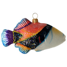 Triggerfish, Christmas tree decoration in blown glass