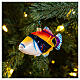 Peixe-porco adorno vidro soprado para árvore Natal s2