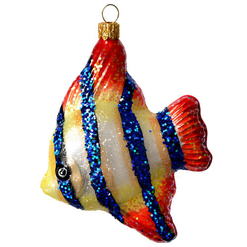 Angelfish, Christmas tree decoration in blown glass 1