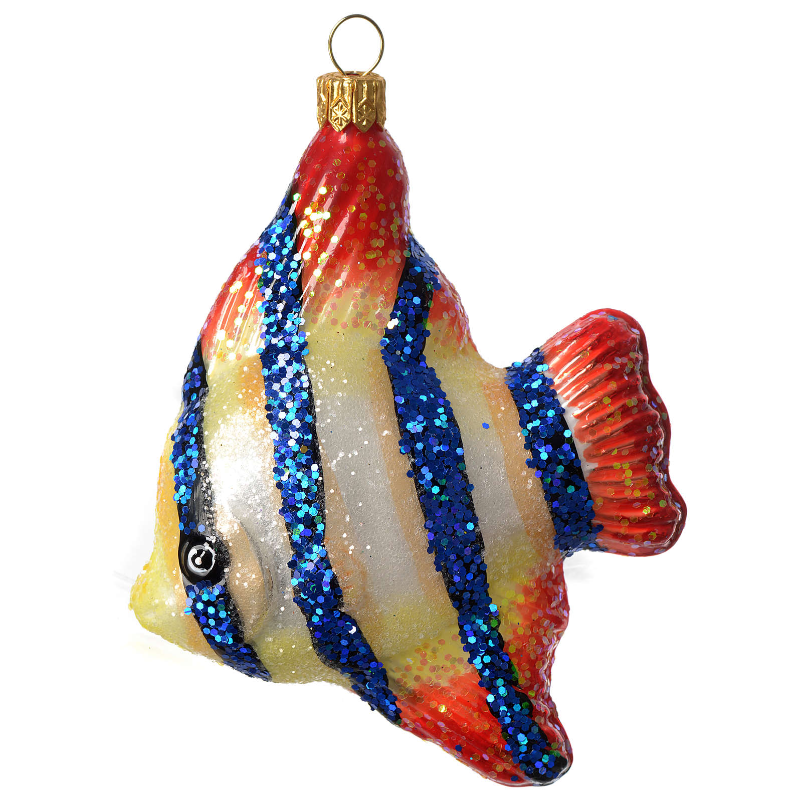 Angelfish Christmas ornament blown glass | online sales on HOLYART.com