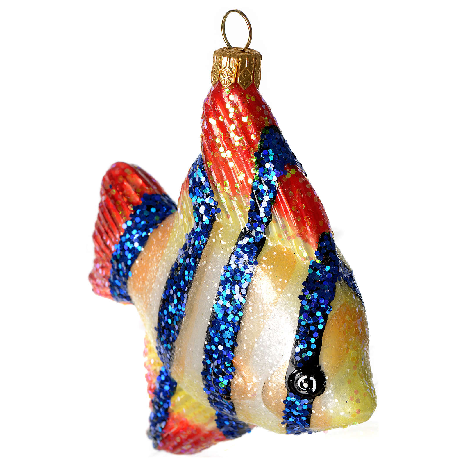 Angelfish Christmas ornament blown glass | online sales on HOLYART.com
