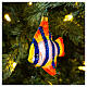Angelfish Christmas ornament blown glass s2