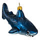 White shark, Christmas tree decoration in blown glass s4