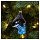 Orca adorno vidro soprado para árvore Natal s2