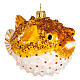Puffer fish, Christmas tree decoration in blown glass s3