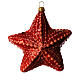 Sea star, Christmas tree decoration in blown glass s1