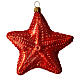 Estrela-do-mar adorno vidro soprado para árvore Natal s4
