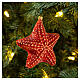 Starfish blown glass Christmas tree ornament s2