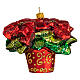 Flor-do-Natal adorno em vidro soprado para árvore Natal s3