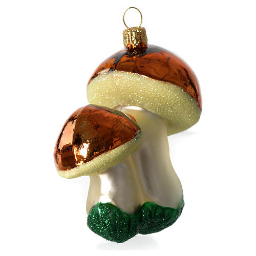 Pilze, Weihnachtsbaumschmuck aus mundgeblasenem Glas 3