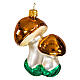 Cogumelos adorno em vidro soprado para árvore Natal s3