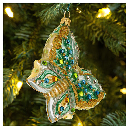 Schmetterling, Weihnachtsbaumschmuck aus mundgeblasenem Glas 2