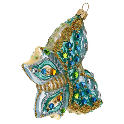 Butterfly, Christmas tree decoration in blown glass 3