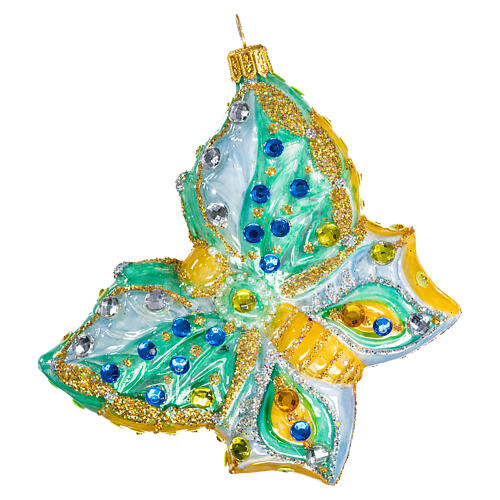 Butterfly Christmas tree blown glass decoration 1