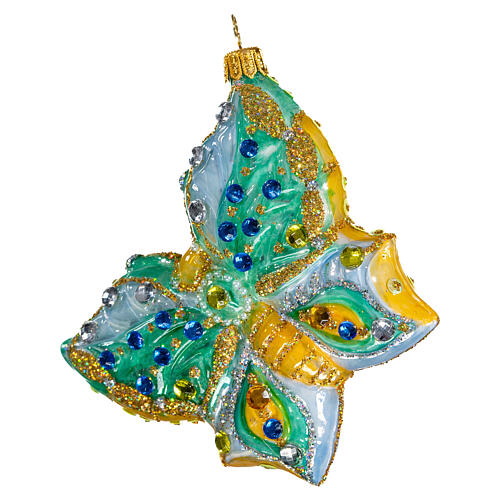 Butterfly Christmas tree blown glass decoration 3