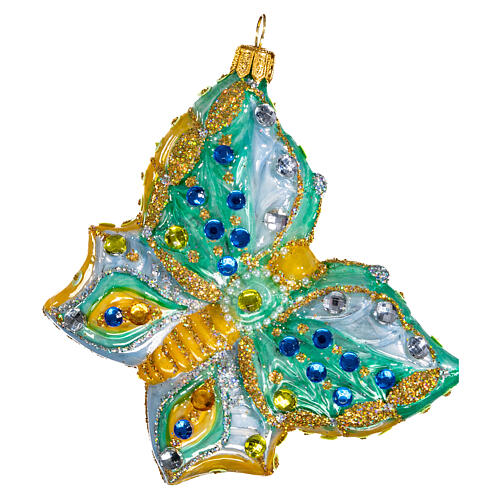 Butterfly Christmas tree blown glass decoration 5