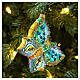 Butterfly Christmas tree blown glass decoration s2