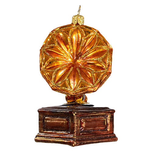 Gramophone Christmas blown glass ornament 1