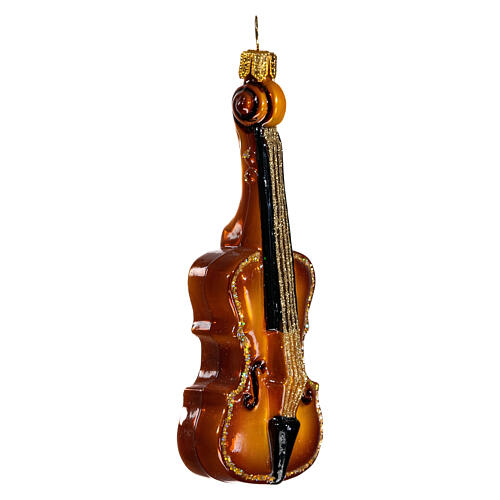 Geige, Weihnachtsbaumschmuck aus mundgeblasenem Glas 4