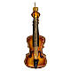 Violin, Christmas tree decoration in blown glass s1