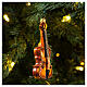 Violin Christmas tree blown glass decoration s2