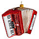 Accordion, Christmas tree decoration in blown glass s4