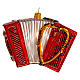 Accordion, Christmas tree decoration in blown glass s6