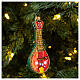 Folk mandolin, Christmas tree decoration in blown glass s2