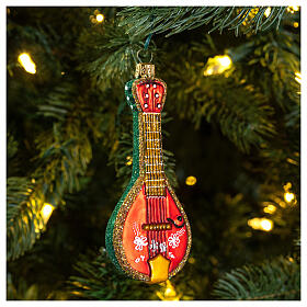 Mandolino Folk addobbo vetro soffiato Albero Natale