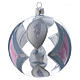 Palla Albero di Natale vetro trasparente con decori 100 mm s3