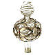 Transparent Christmas tree topper gold decoration and colored gems 36 cm s3