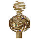 Transparent Christmas tree topper gold decoration and colored gems 36 cm s2
