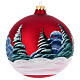 Christmas ball with snowy landscape and girl 150 mm s5