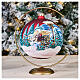 Boule verre avec paysage Noël et petite fille 150 mm s2