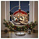 Christmas ball in glass with snowy hamlet at sunset 150 mm s2