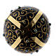 Christmas ball in black glass with golden doodles 100 mm s4