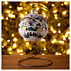 Christmas ball 120 mm in blown glass with snowy Alpine village s2