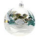 Christmas ball 120 mm in blown glass with snowy Alpine village s3