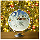 Christmas ball in blown glass 200 mm, snowy Scandinavian landscape s4